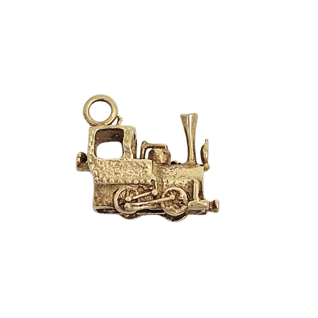 9ct Yellow Gold Train Charm