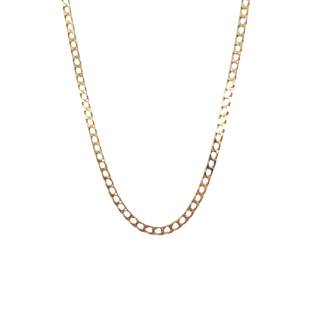 9ct Yellow Gold Curb Chain 21"