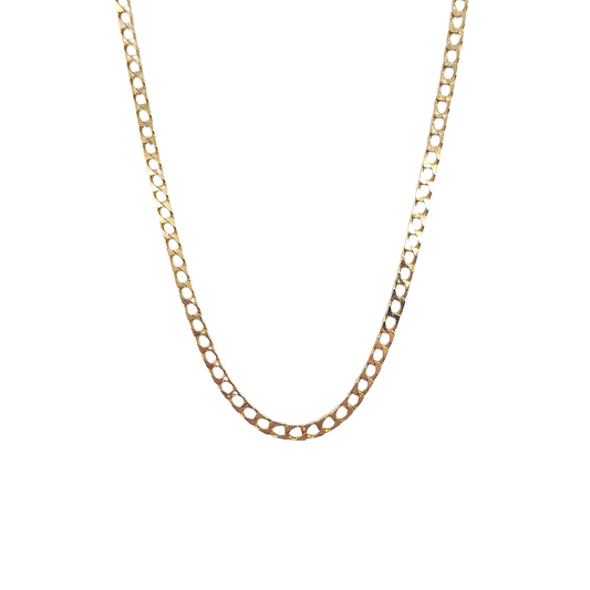 9ct Yellow Gold Curb Chain 21"