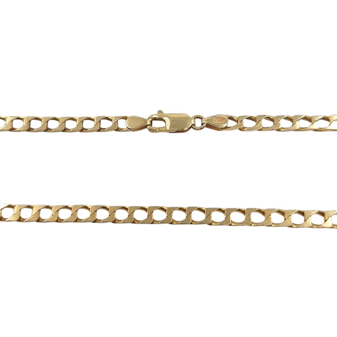9ct Yellow Gold Curb Chain 21"