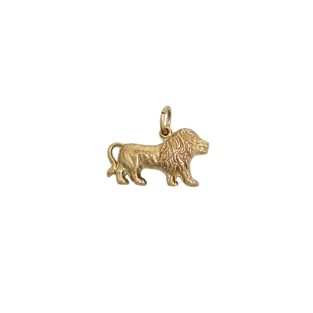 9ct Yellow Gold Lion Charm