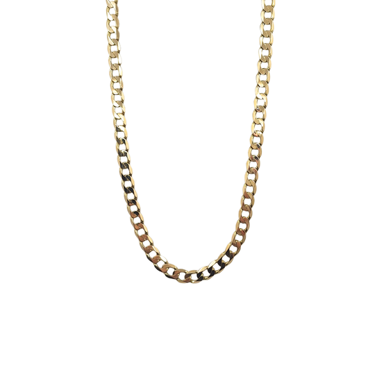 9ct Yellow Gold Curb Chain 22"
