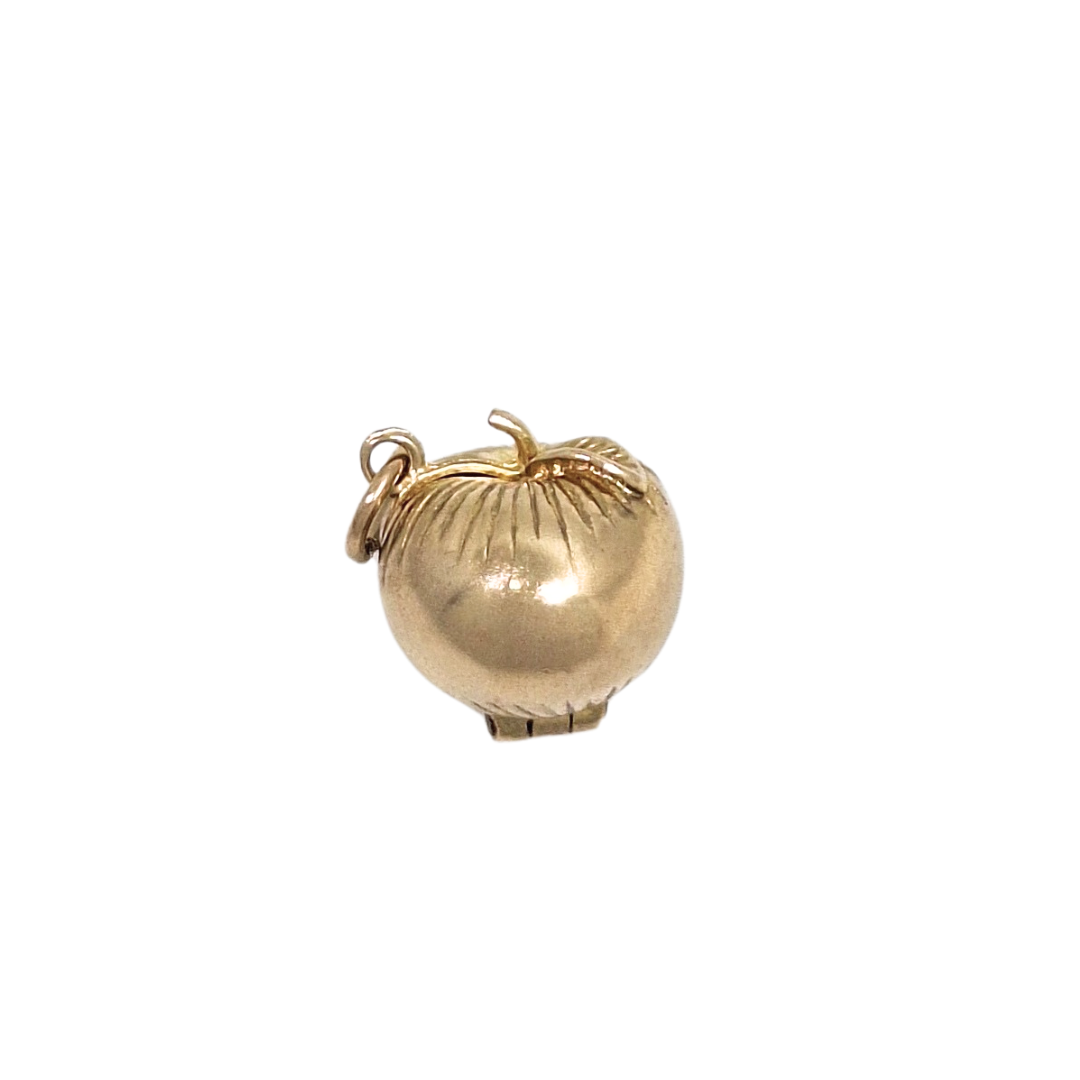 9ct Yellow Gold Adam & Eve Apple Charm