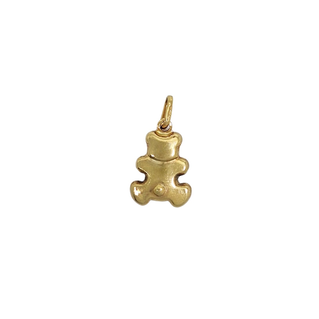 9ct Yellow Gold Enamel Teddy Charm