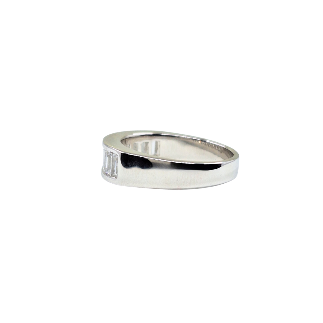 Silver Cubic Zirconia Baguette Band Ring
