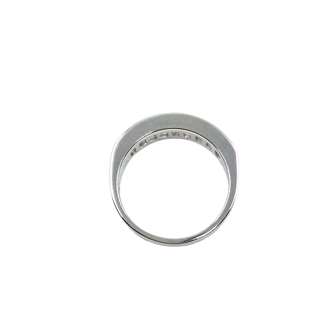 Silver Cubic Zirconia Baguette Band Ring
