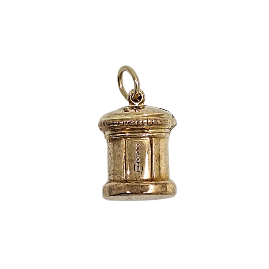 9ct Yellow Gold Post Box Charm