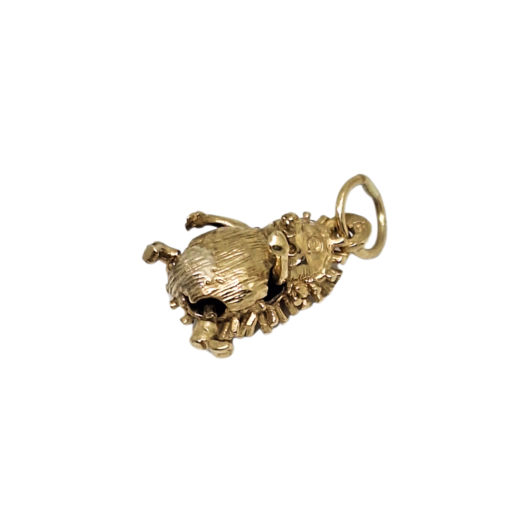 9ct Yellow Gold Hedgehog Charm