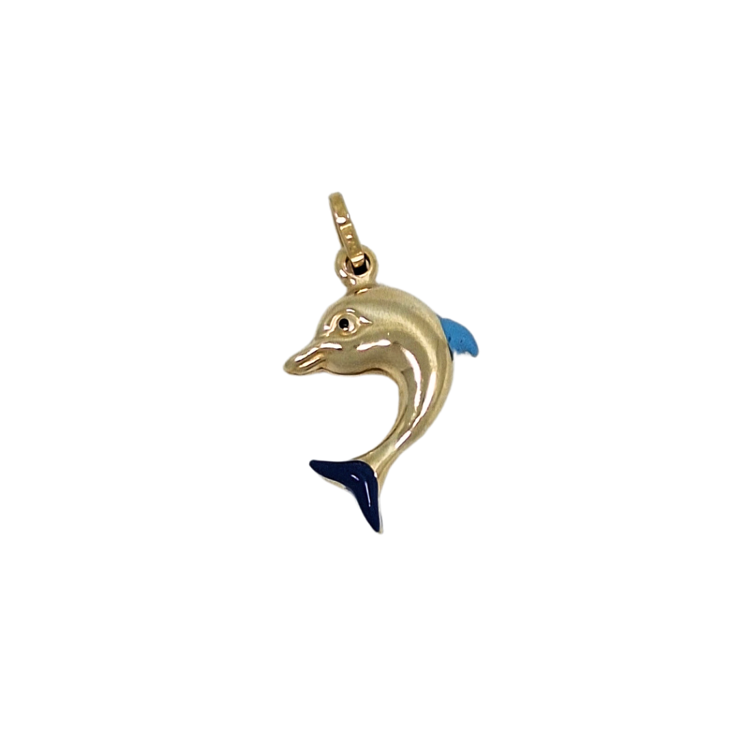 9ct Yellow Gold Dolphin Charm
