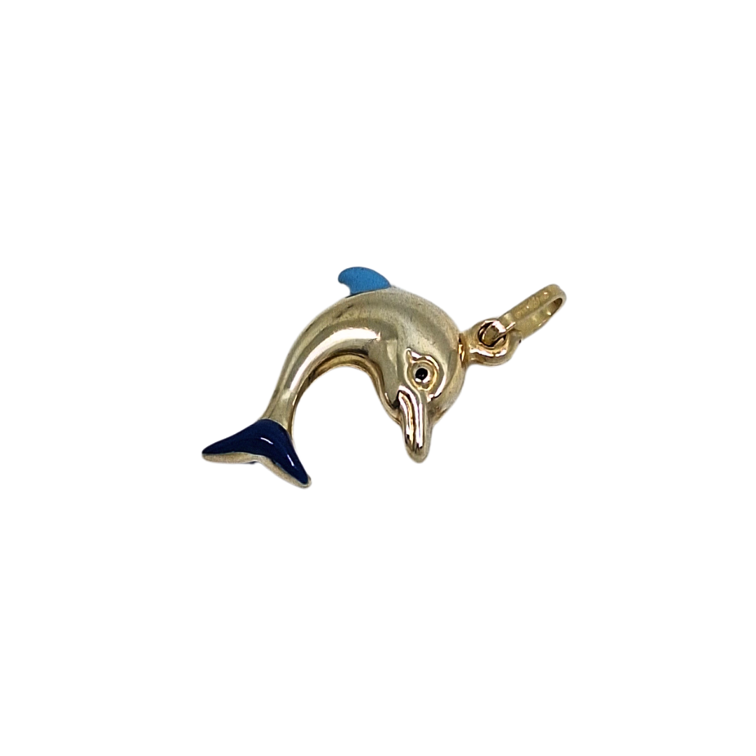 9ct Yellow Gold Dolphin Charm