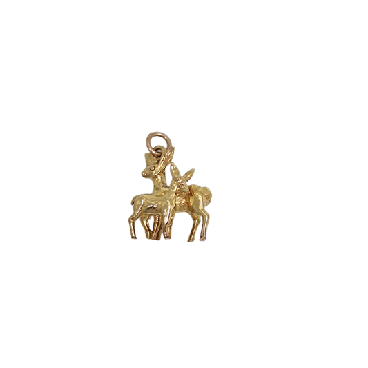 9ct Yellow Gold Deer Charm