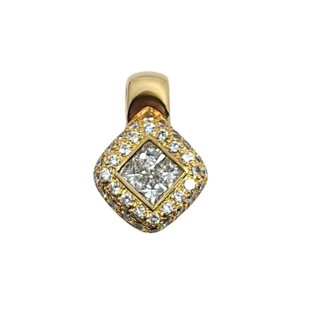 18ct Yellow Gold Diamond Set Pendant