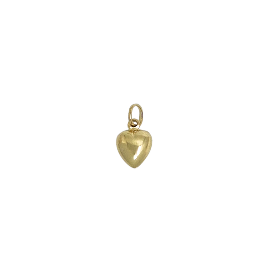 9ct Yellow Gold Hollow Heart Charm