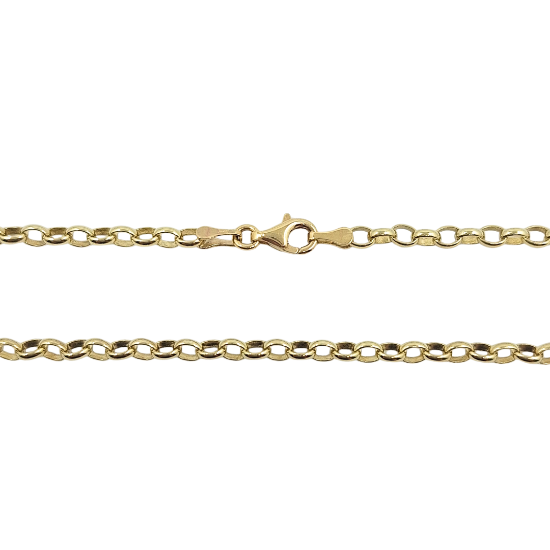 9ct Yellow Gold Belcher Chain 18"
