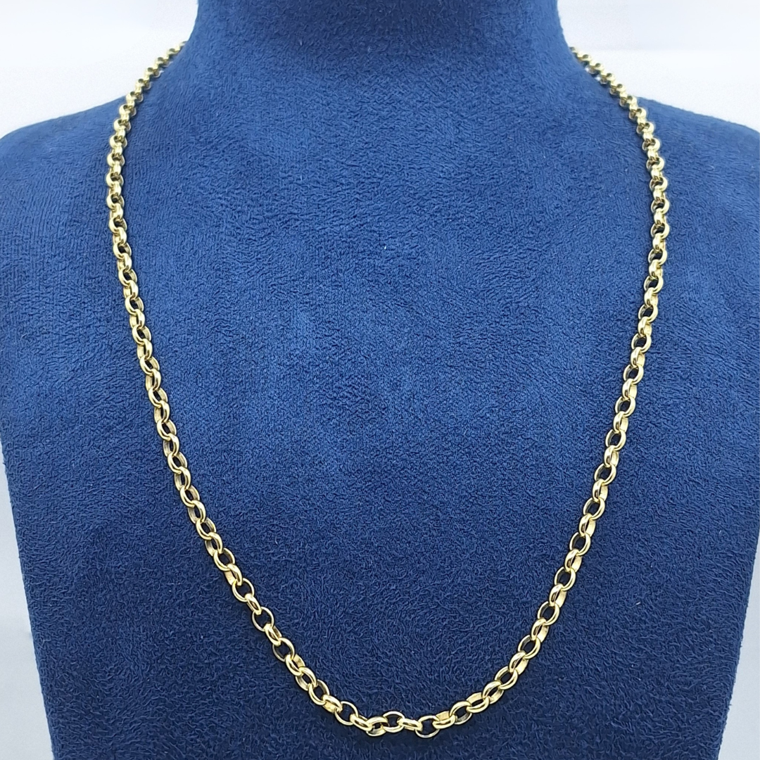 9ct Yellow Gold Belcher Chain 18"