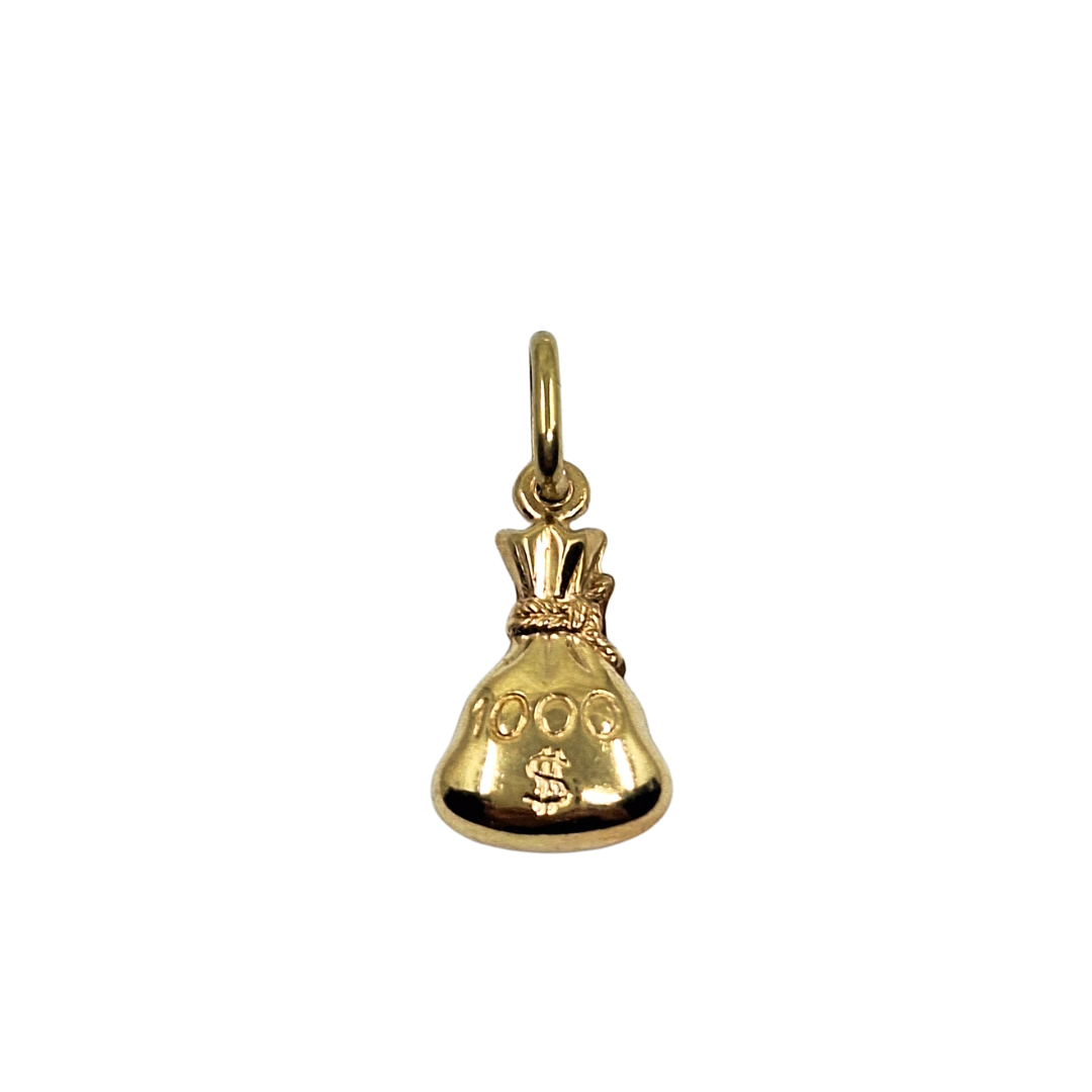9ct Yellow Gold Hollow Money Bags Charm