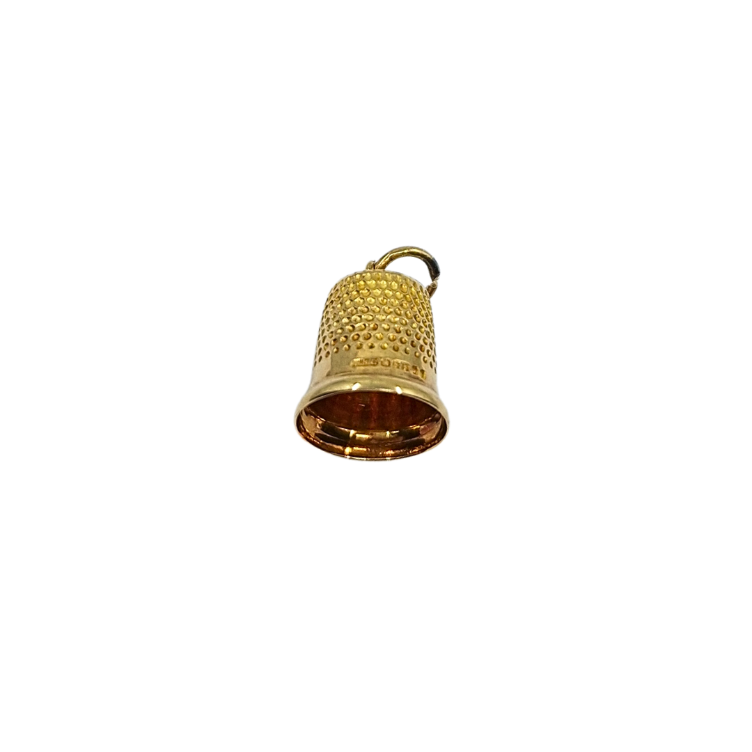 9ct Yellow Gold Thimble Charm
