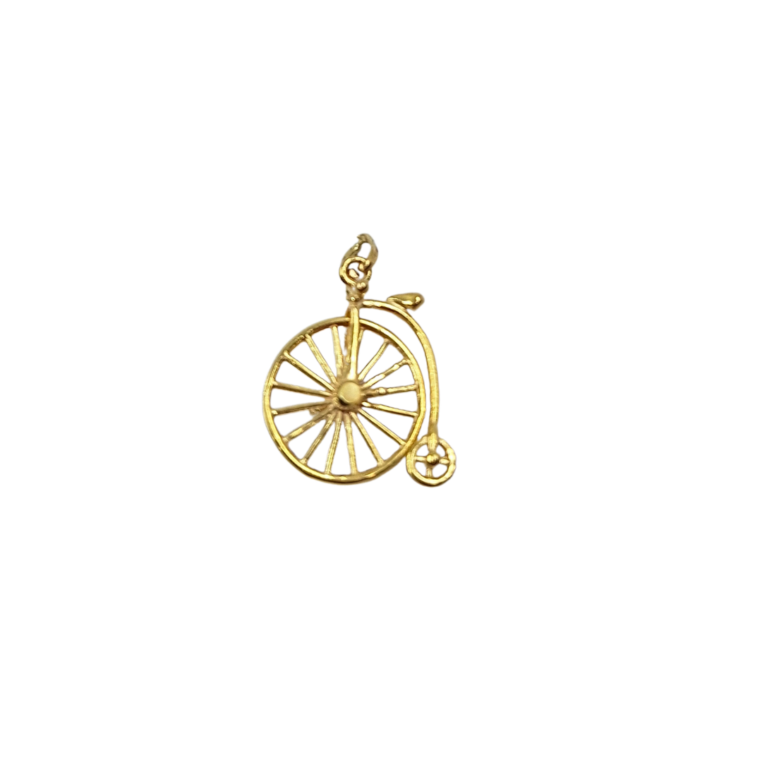 9ct Yellow Gold Penny Farthing Charm