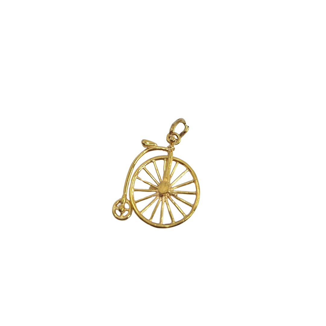 9ct Yellow Gold Penny Farthing Charm