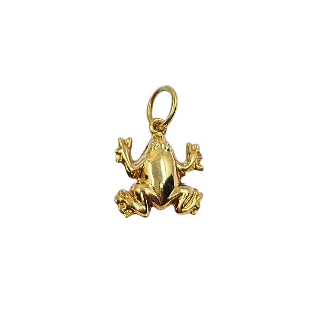 9ct Yellow Gold Hollow Frog Charm