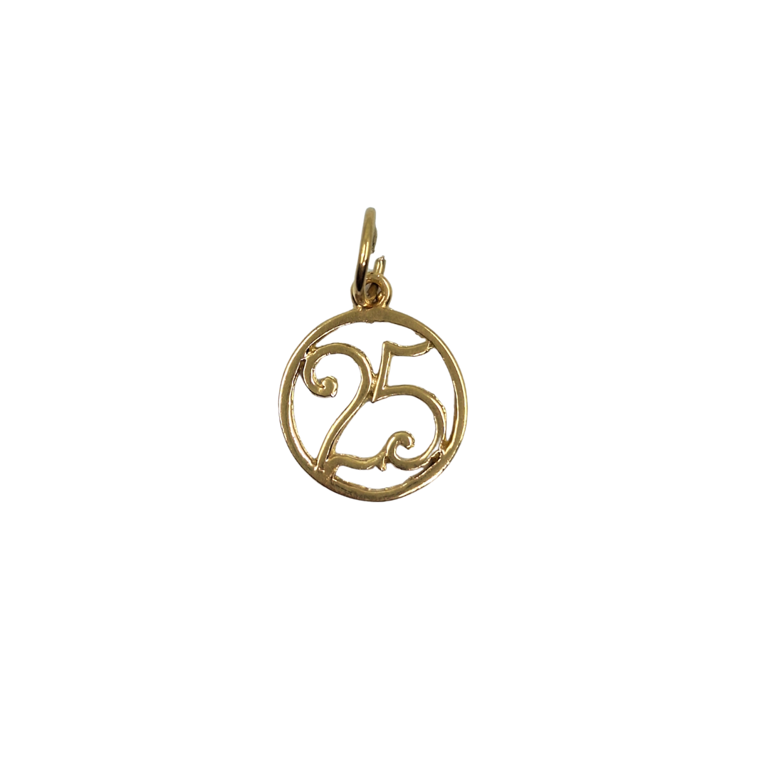 9ct Yellow Gold 25 Charm