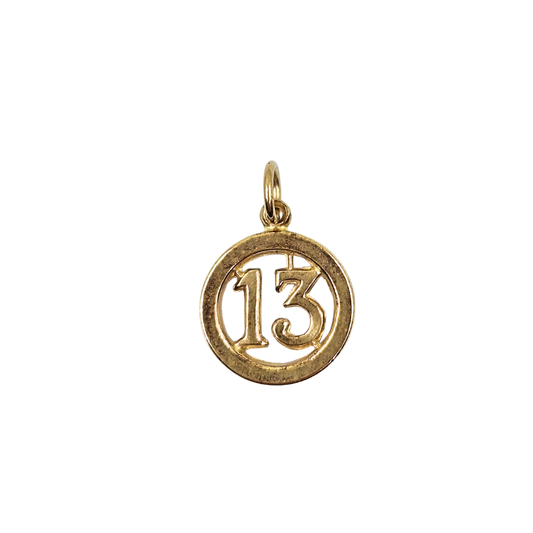 9ct Yellow Gold 13 Charm
