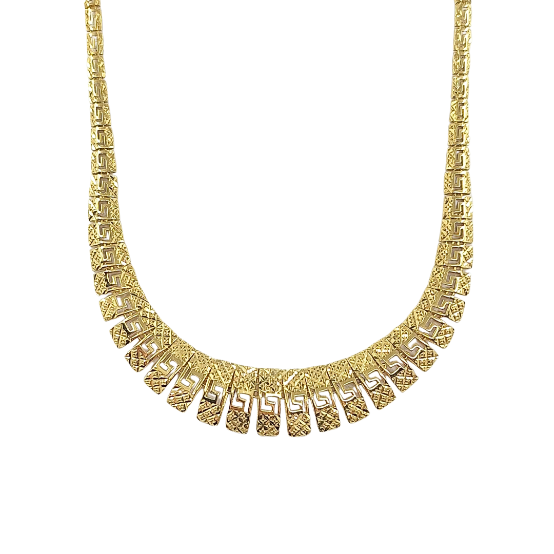18ct Yellow Gold Fancy Necklace 18.5"