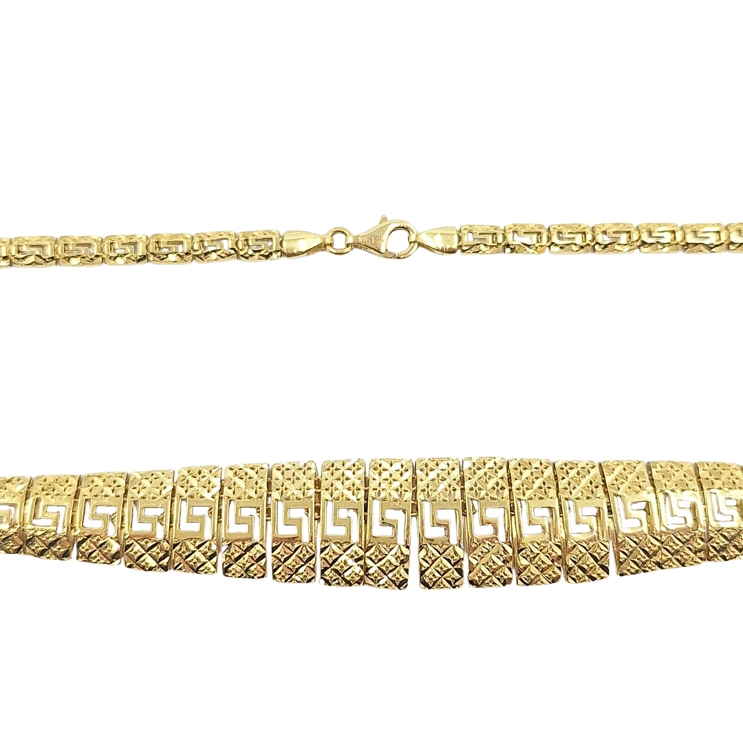 18ct Yellow Gold Fancy Necklace 18.5"