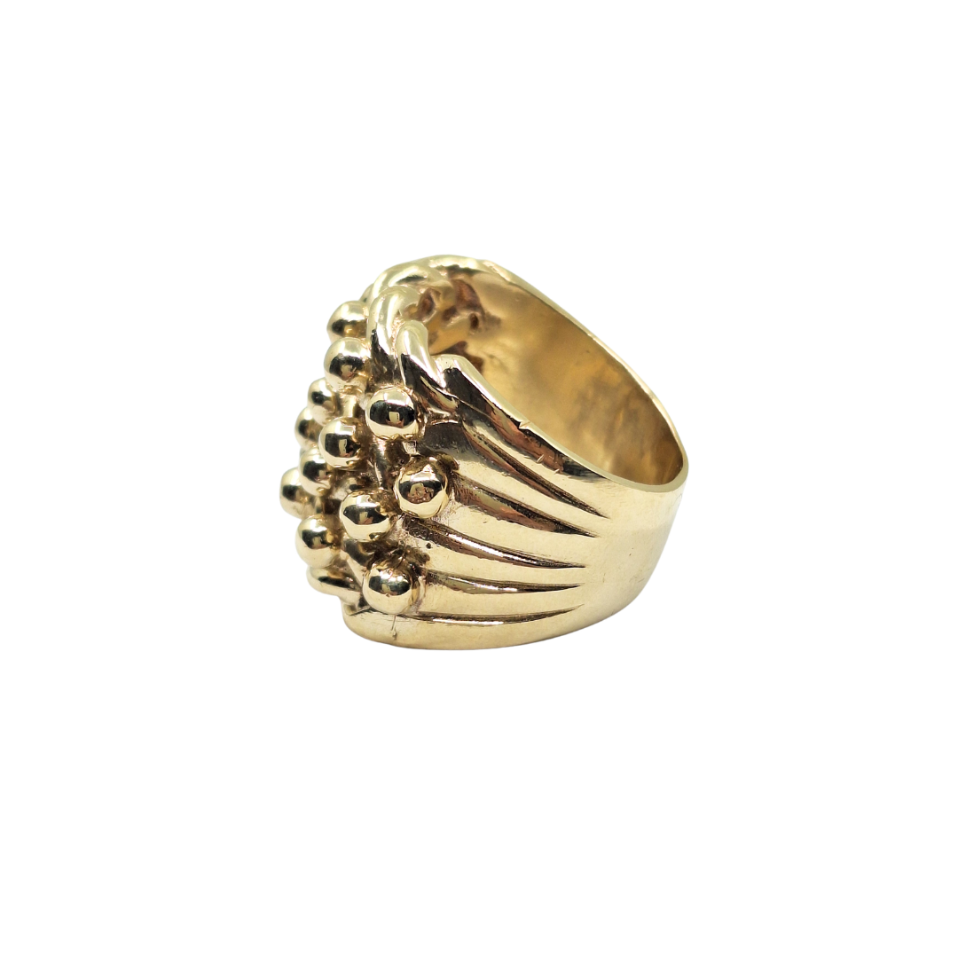 9ct Yellow Gold 4 Row Keeper Ring