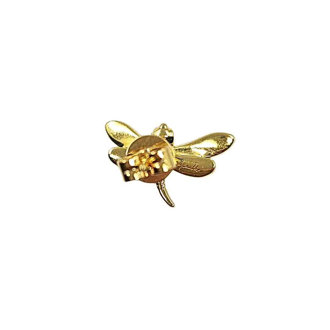 18ct Yellow Gold Diamond Dragonfly Studs