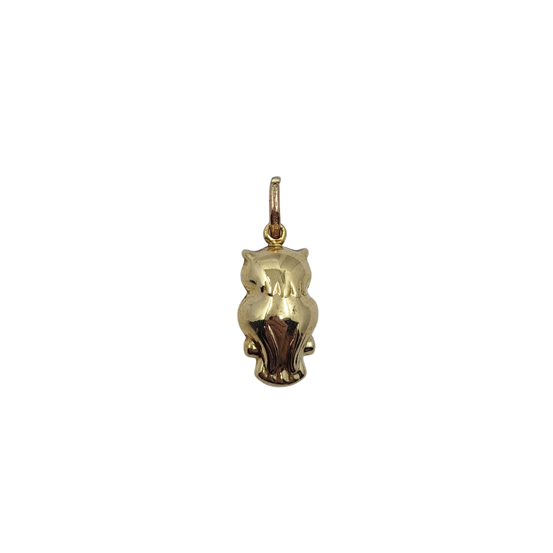 9ct Yellow Gold Hollow Owl Charm