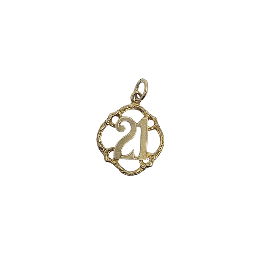 9ct Yellow Gold 21 Charm