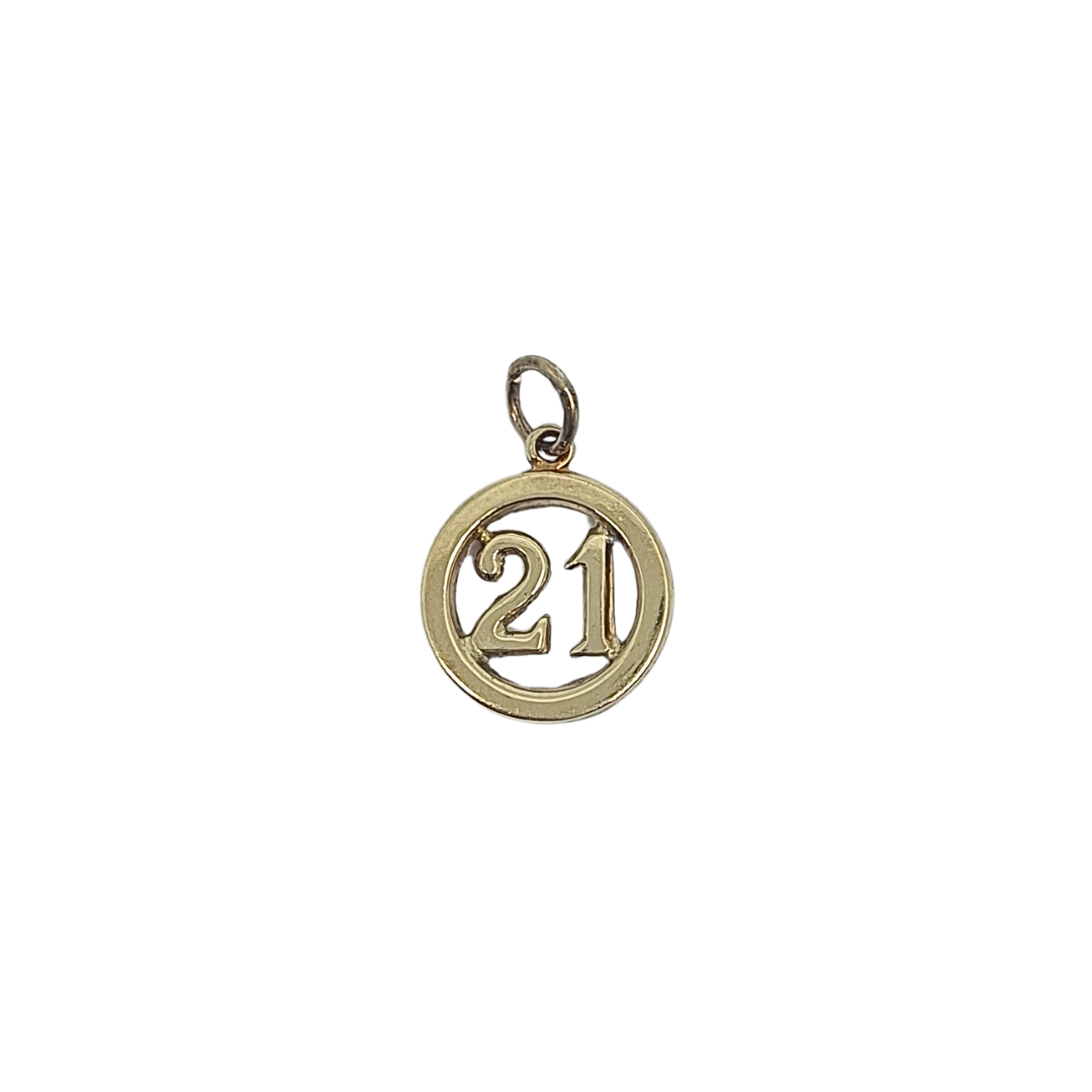9ct Yellow Gold 21 Charm
