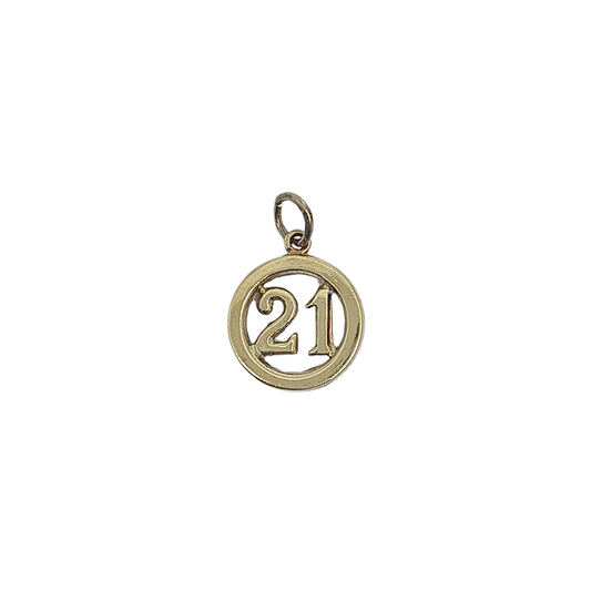 9ct Yellow Gold 21 Charm