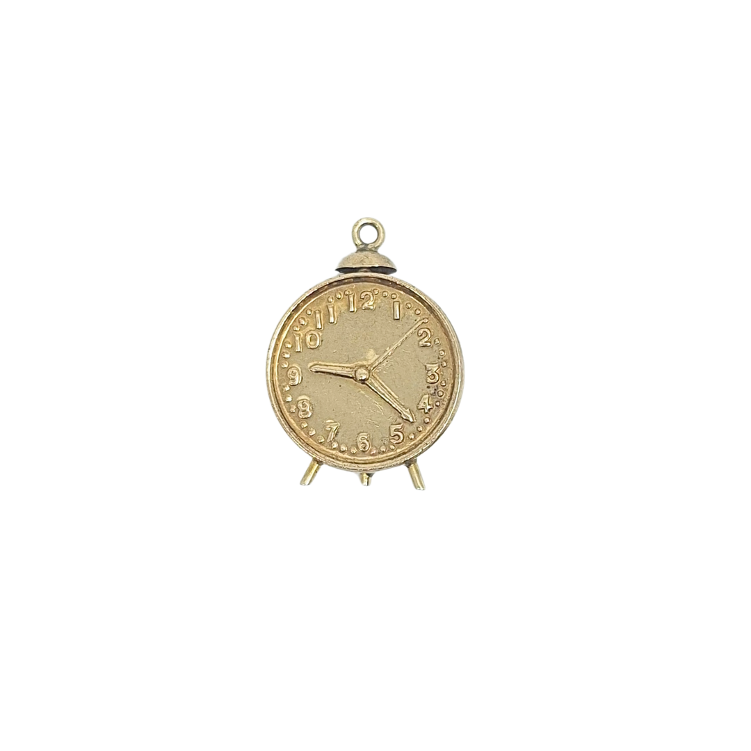 9ct Yellow Gold Clock Charm
