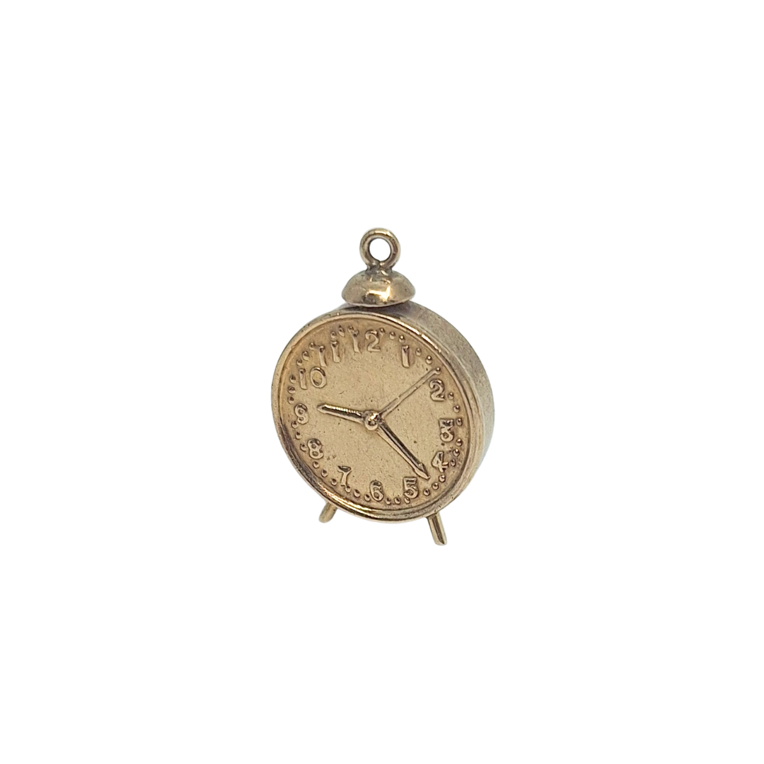 9ct Yellow Gold Clock Charm