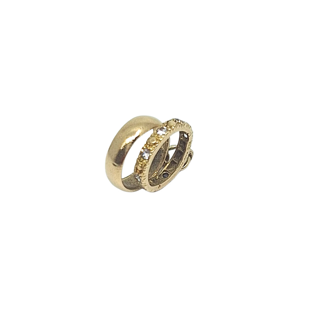 9ct Yellow Gold Pair Of Rings Charm
