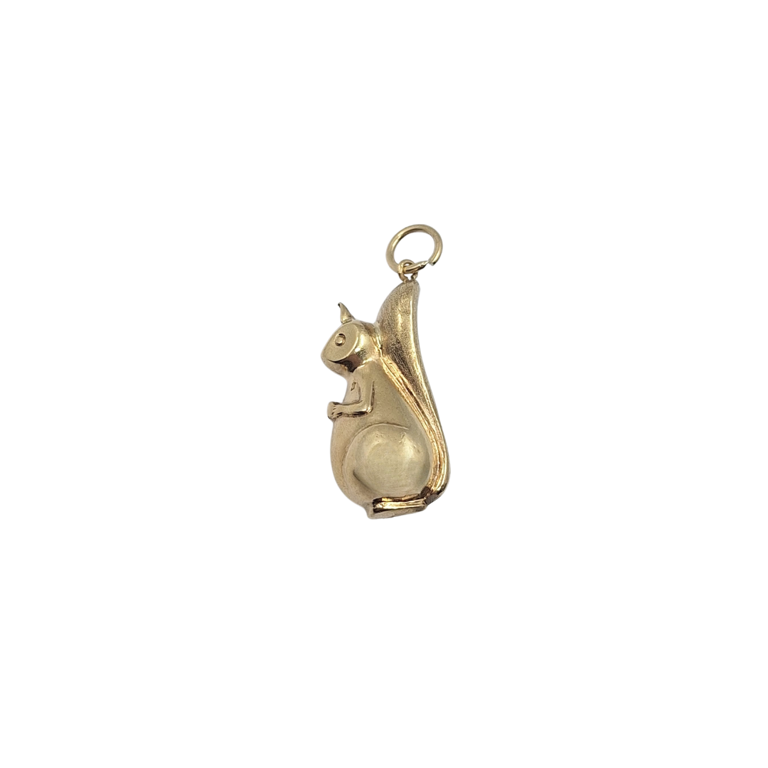 9ct Yellow Gold Hollow Squirrel Charm