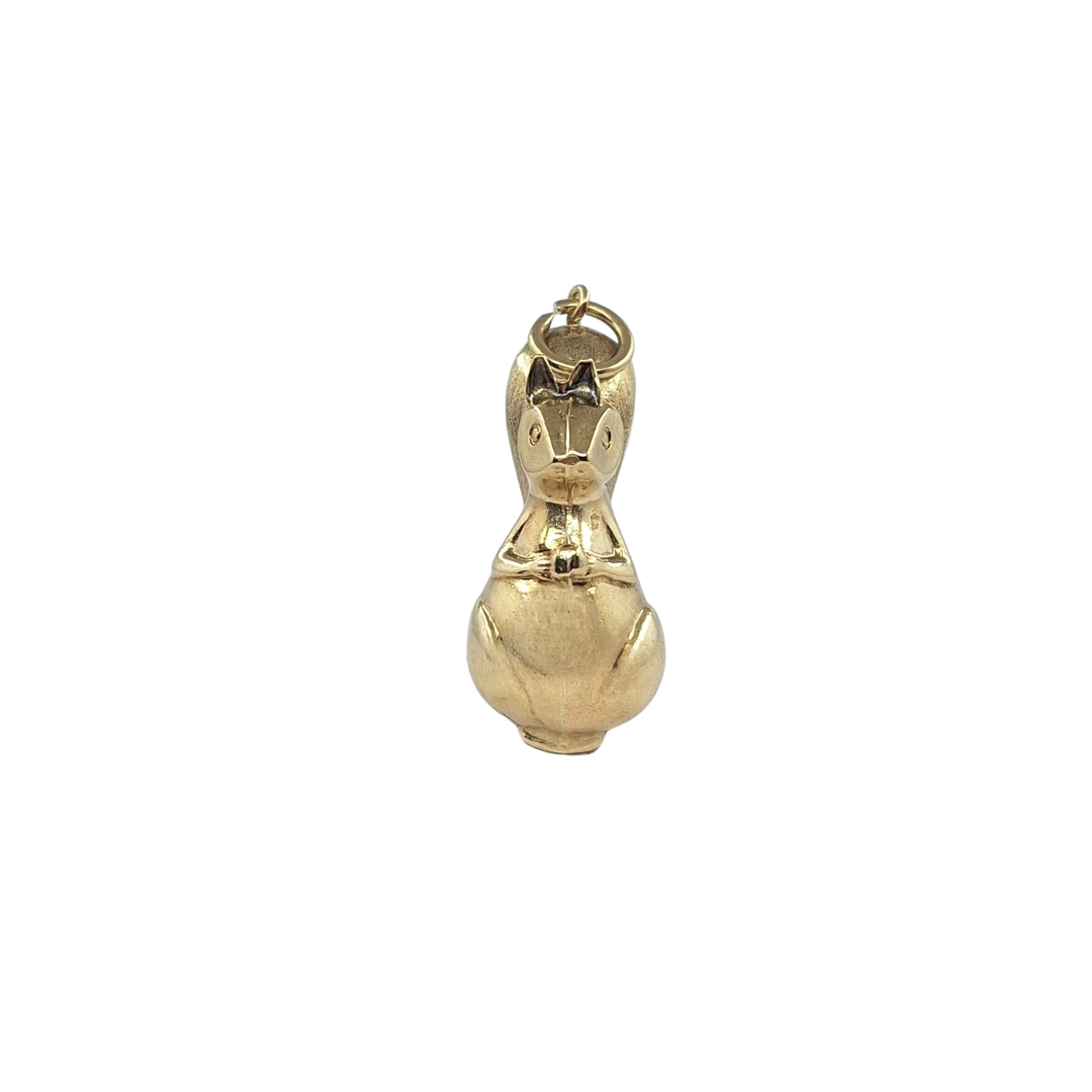 9ct Yellow Gold Hollow Squirrel Charm