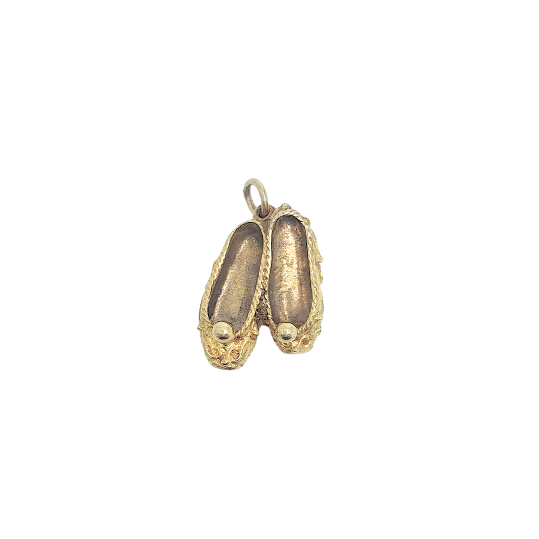 9ct Yellow Gold Ballet Shoes Charm