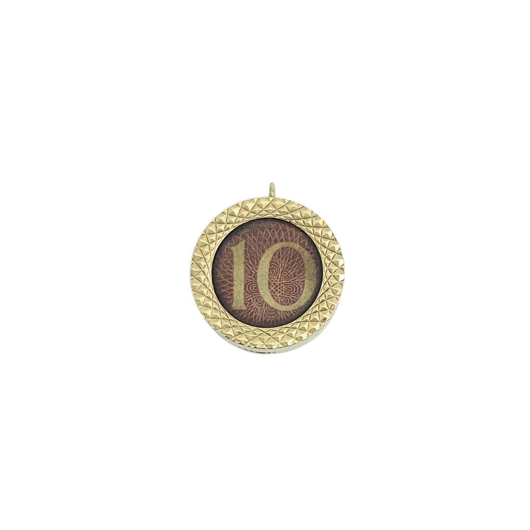 9ct Yellow Gold 10 Shilling Charm