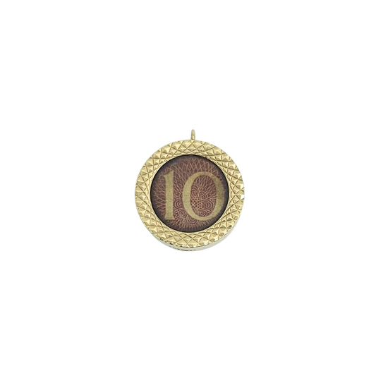 9ct Yellow Gold 10 Shilling Charm