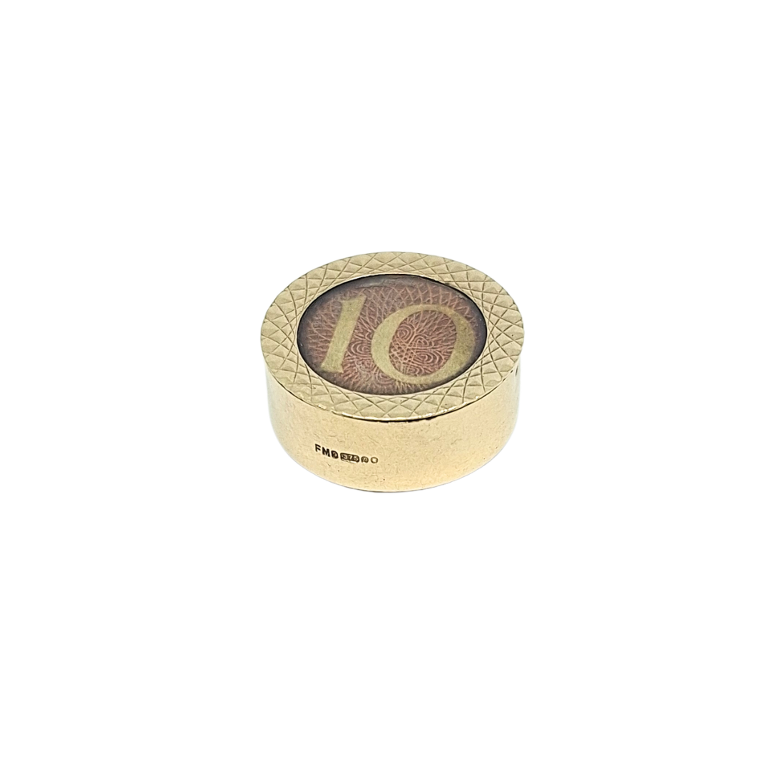 9ct Yellow Gold 10 Shilling Charm