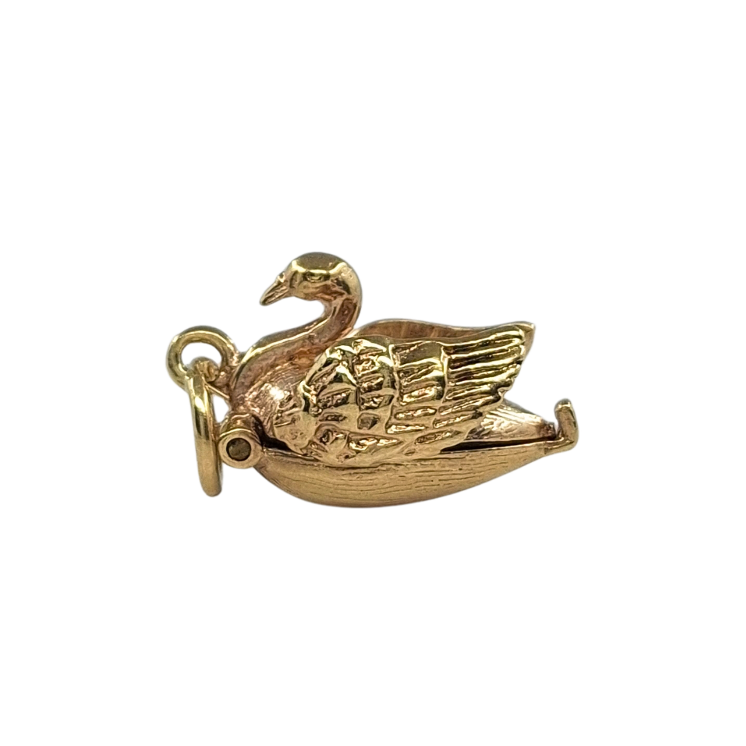 9ct Yellow Gold Swan With Ballerina Charm