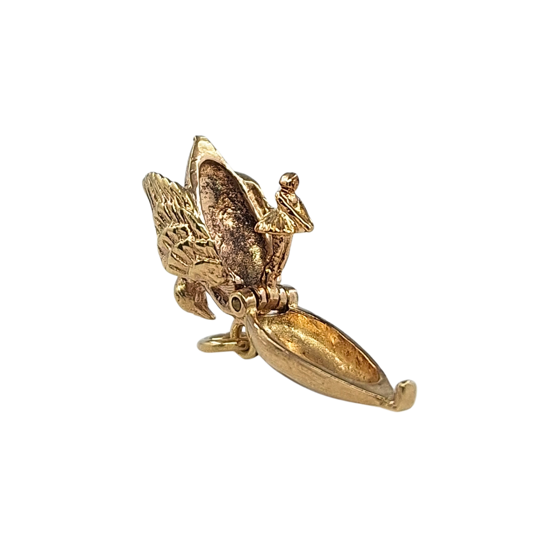 9ct Yellow Gold Swan With Ballerina Charm