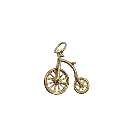 9ct Yellow Gold Penny Farthing Charm