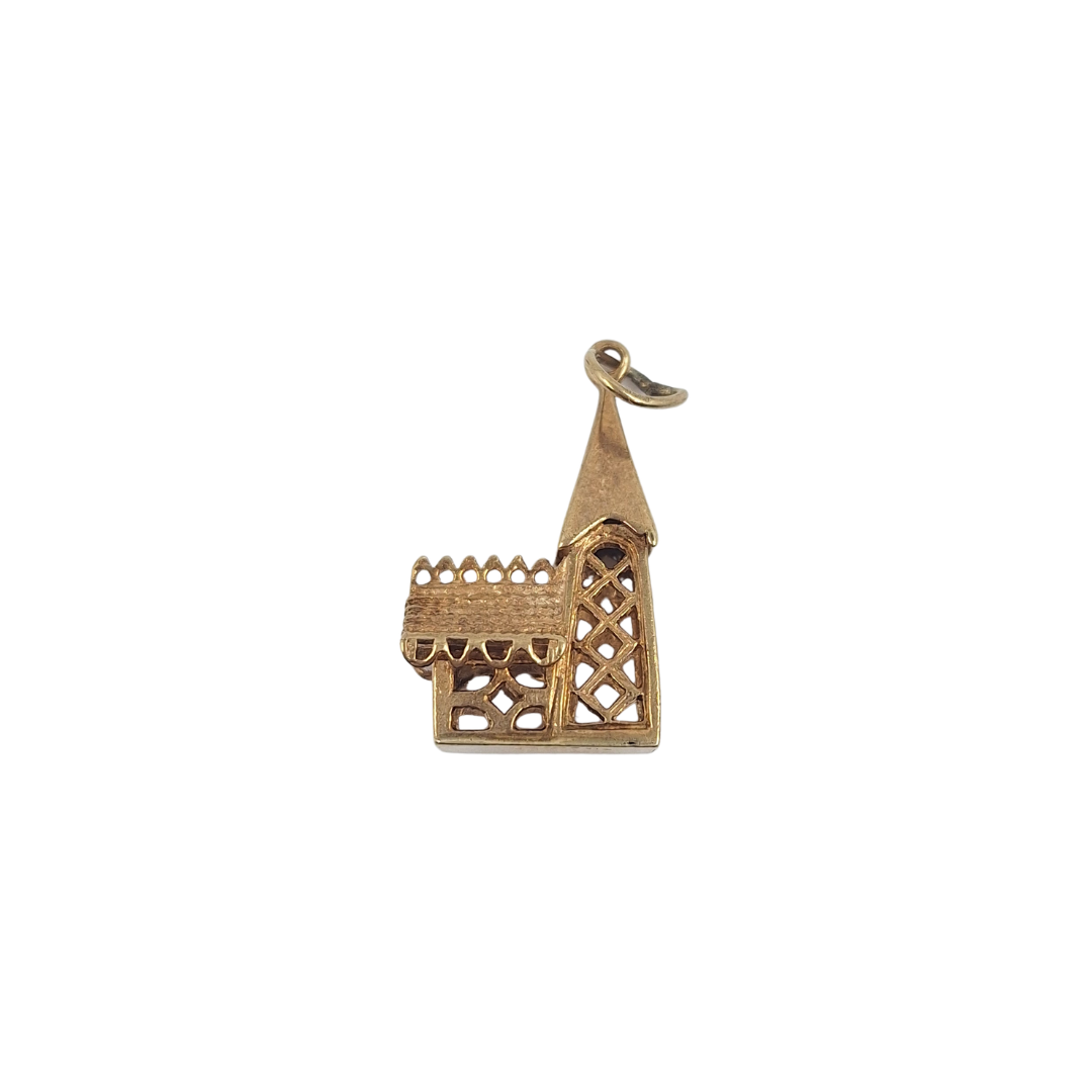 9ct Yellow Gold Church Charm