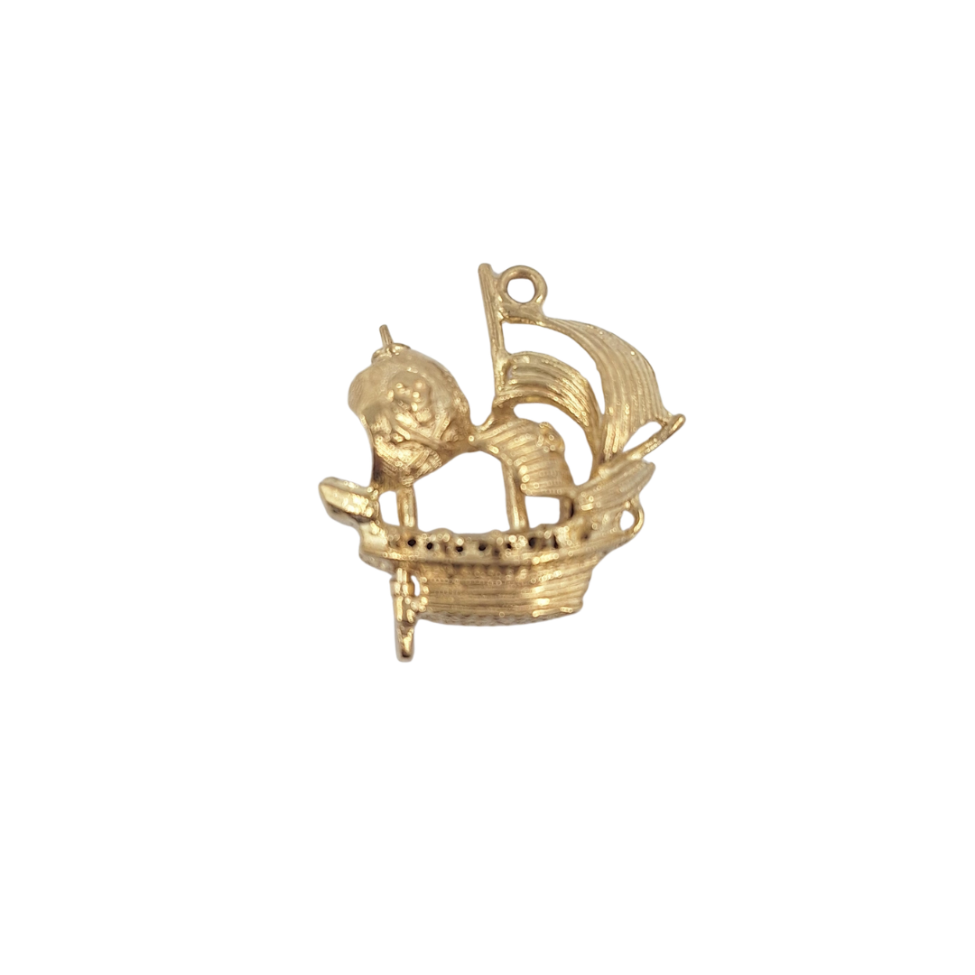 9ct Yellow Gold Pirate Ship Charm