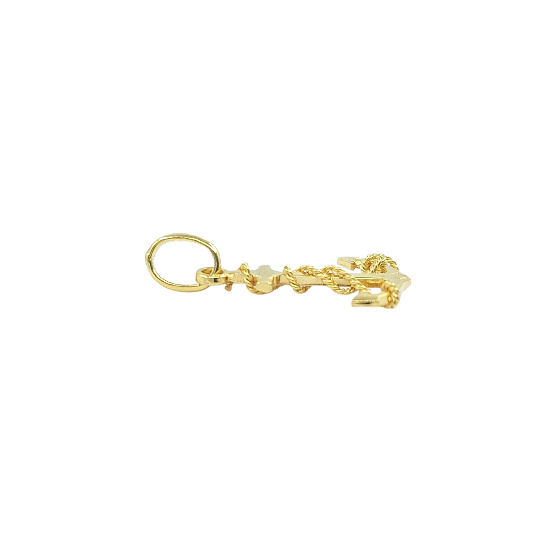 9ct Yellow Gold Solid Anchor Charm