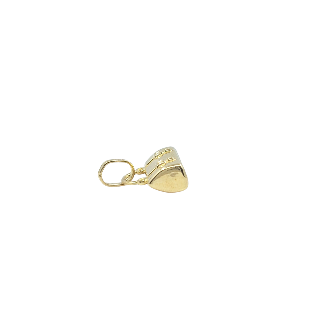 9ct Yellow Gold Hollow Handbag Charm